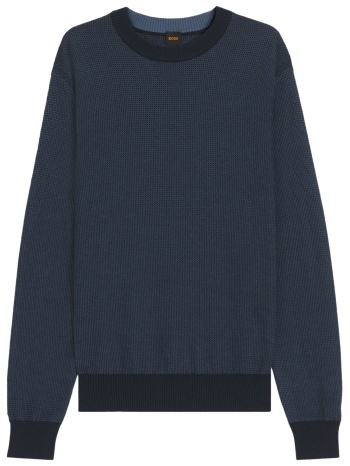 boss casual πλεκτο crew neck klapok μπλε σε προσφορά