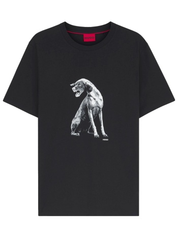 hugo t-shirt didug logo μαυρο-λευκο σε προσφορά