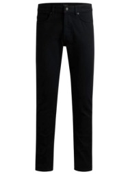 boss casual παντελονι jeans slim fit delaware bo μαυρο