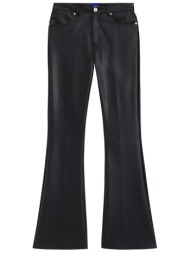 hugo blue παντελονι faux leather hableu-1_b flair μαυρο