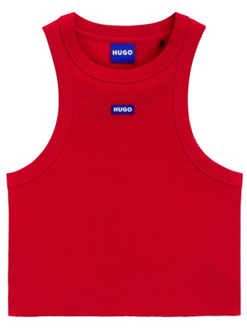 hugo blue tank top cropped baby tank_b logo κοκκινο σε προσφορά