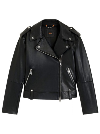 boss μπουφαν δερμα c_sandy μαυρο σε προσφορά