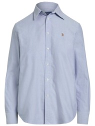 ralph lauren πουκαμισο classic fit logo σιελ