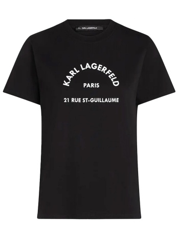 karl lagerfeld t-shirt crew neck regular fit logo μαυρο σε προσφορά