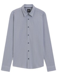 boss performance πουκαμισο μκροσχεδιο slim fit p-roan-kent-c1-233 μπλε