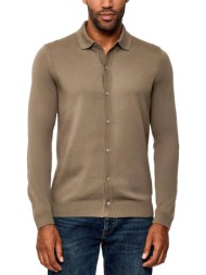 boss πλεκτο full button helbert χακι