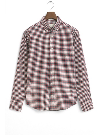 gant πουκαμισο καρω reg twill gingham shirt