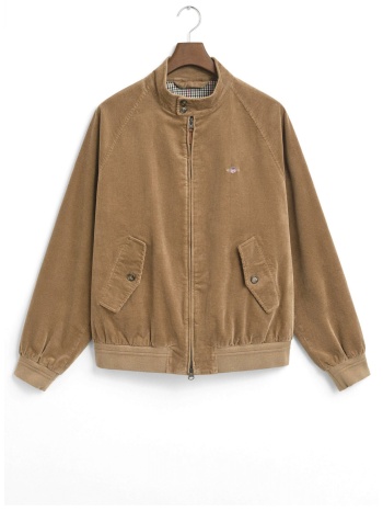 gant μπουφαν κοτλε cord harrington jacket καφε