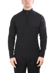 dors πλεκτο halfzip ανθρακι