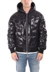 moose knuckles μπουφαν puffer bomber hoodie briar reversible μαυρο
