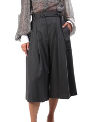 marella monochrome ζιπ κιλοτ relais πιετα αποσπωμενη ζωνη σκουρο γκρι