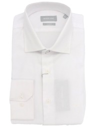 michael kors πουκαμισο slim fit structured dobby λευκο