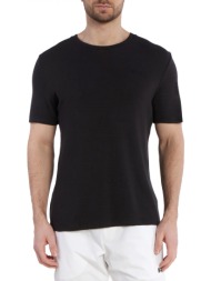 boss homewear t-shirt rib μαυρο