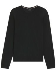 boss πλεκτο crew neck leno-p μαυρο