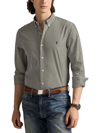 ralph lauren πουκαμισο ριγε button down custom fit stretch σε προσφορά