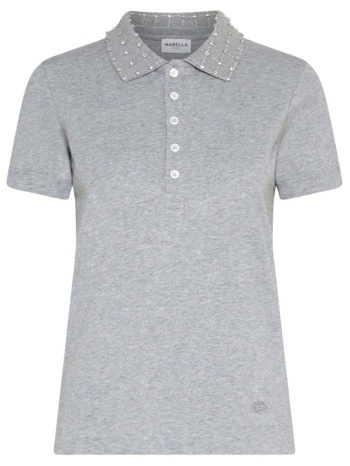 marella sport polo numidie στρας γιακα κουμπια γκρι σε προσφορά
