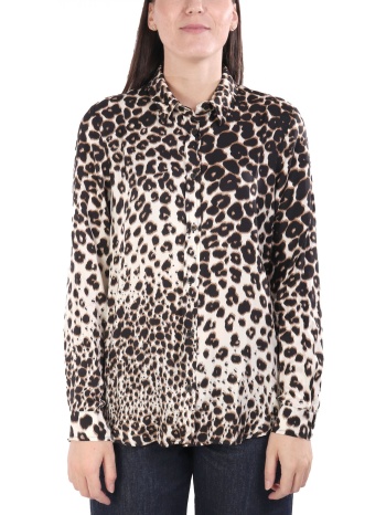 marella emme πουκαμισο olivia με οψη σατεν λεοπαρ μπεζ-καφε σε προσφορά