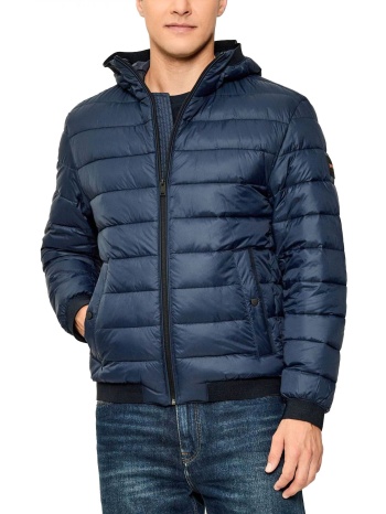 boss casual μπουφαν puffer κουκουλα odenis μπλε σε προσφορά