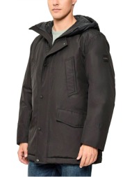 boss casual μπουφαν jacket κουκουλα osiass 1 μαυρο