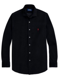 ralph lauren πουκαμισο custom fit logo μαυρο