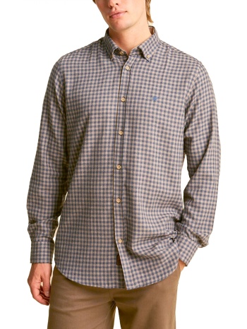 dors πουκαμισο button down καρω flannel μπλε-μπεζ σε προσφορά
