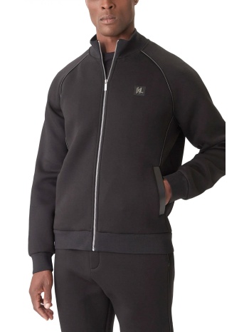 karl lagerfeld φουτερ fullzip metallic logo mayρο σε προσφορά