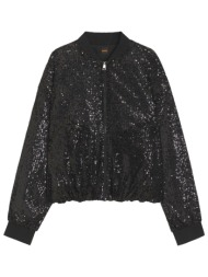 boss casual ζακετα c_jilloi fullzip παγιετα τσεπες μαυρο