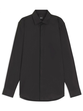 boss πoyκαμισο slim fit easy iron h-hank-party6-254 μαυρο σε προσφορά