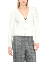 liu-jo ζακετα πλεκτο στρας εκρου