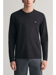 gant t-shirt reg shield ls μαυρο