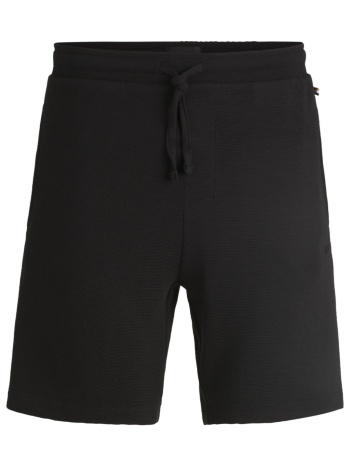 boss homewear βερμουδα φουτερ rib shorts μαυρο σε προσφορά