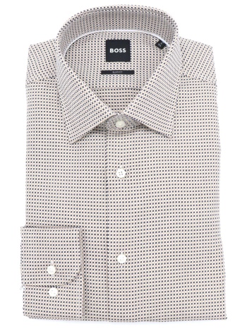 boss πουκαμισο μικροσχεδιο slim fit h-hank-kent-c1-214 μπεζ σε προσφορά