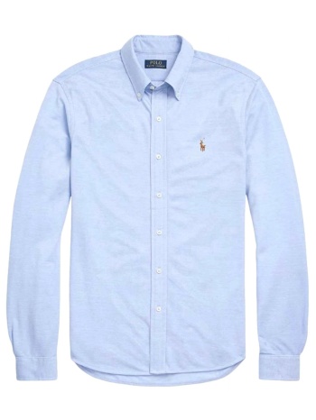 ralph lauren πουκαμισο button down custom fit logo σιελ σε προσφορά