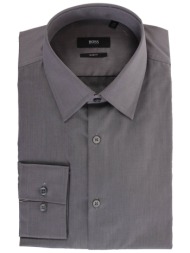 boss πουκαμισο κλασικο ψαροκοκαλο ανθρακι