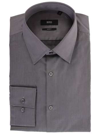 boss πουκαμισο κλασικο ψαροκοκαλο ανθρακι σε προσφορά