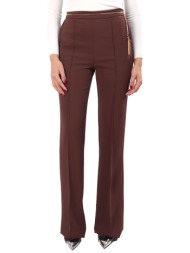 elisabetta franchi παντελονι flaired τσεπες αποσπωμενη αλυσιδα καφε