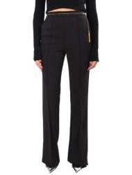 elisabetta franchi παντελονι flaired τσεπες αποσπωμενη αλυσιδα μαυρο