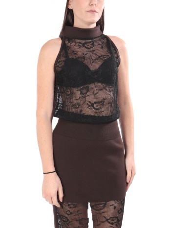 liviana conti tank top paris c-thru λουπετο μαυρο-καφε σε προσφορά