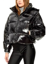 michael kors μπουφαν φουσκωτο κρυφη κουκουλα λαστιχο κατω μαυρο