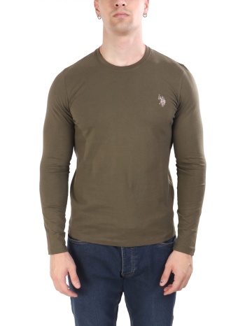 u.s.polo assn t-shirt crew neck logo joel χακι σε προσφορά