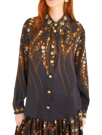 farm rio πουκαμισο garden silouette εμπριμε με οψη σατεν σε προσφορά