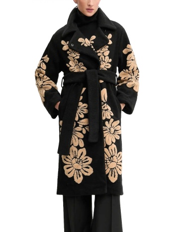 farm rio παλτο bold flowers αποσπωμενη ζωνη τσεπες σε προσφορά