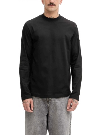 karl lagerfeld jeans t-shirt curved hem regular fit ls μαυρο σε προσφορά