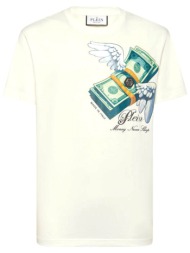 philipp plein t-shirt round neck money λευκο