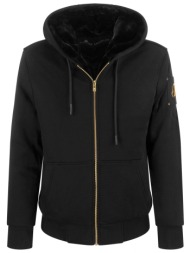 moose knuckles μπουφανοζακετα hoodie classic bunny gold linen mayρο