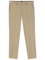 boss παντελονι chino slim fit p-kaiton1-zip xaκι-μπεζ