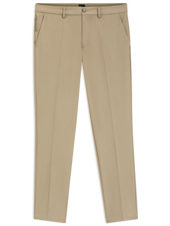 boss παντελονι chino slim fit p-kaiton1-zip xaκι-μπεζ