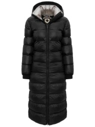wellensteyn γυναικειο μπουφαν μακρυ φουσκωτο goldmine extra long αποσπωμενη κουκουλα μαυρο