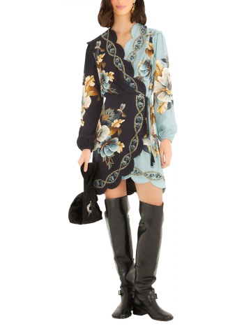 farm rio φορεμα mini snake garden mix wrap wavy εμπριμε σε προσφορά