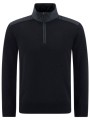 paul&shark πλεκτο halfzip logo μαυρο